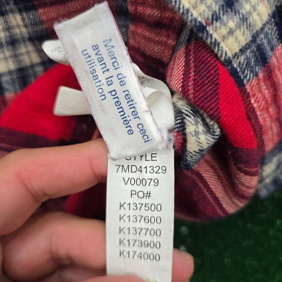 Lucky Brand Shirt Mens Large Red Plaid Button Up Long Sleeve Flannel Western - Picture 7 of 8